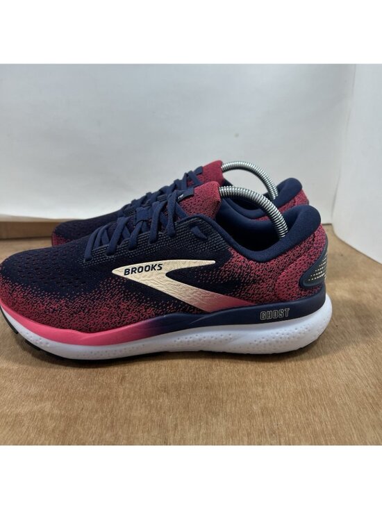 Brooks Ghost 16 Womens Size 10 2E Wide Blue  Pink Athletic Running Shoes Sneaker - Picture 3 of 9